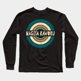 Retro Styles Kaworu Name Birthday 70s 80s 90s Circle Long Sleeve T-Shirt